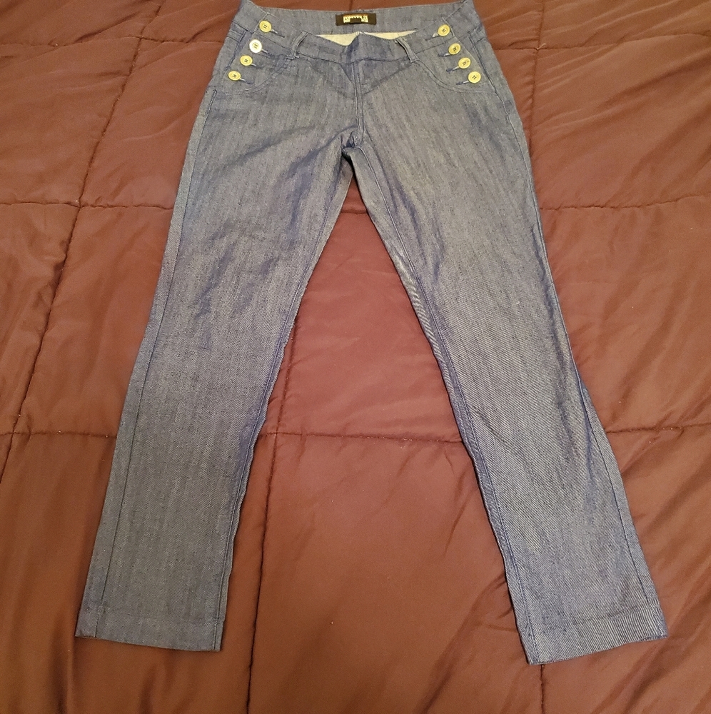 F21 Premium Denim High Rise Double Button Jeans